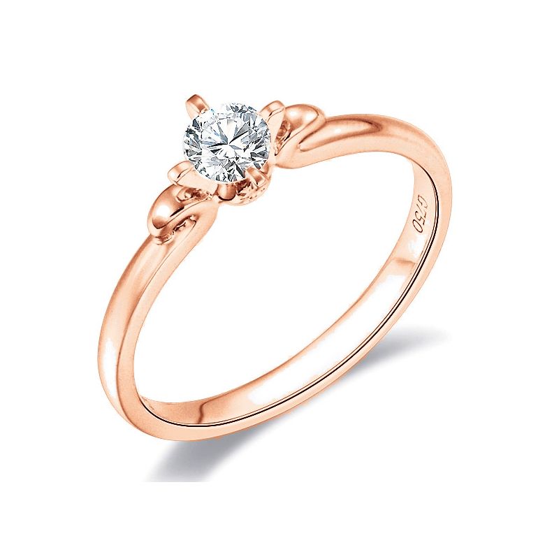 Anello di Fidanzamento Weston - Oro Rosa e Diamante Solitario | Gemperles - 1