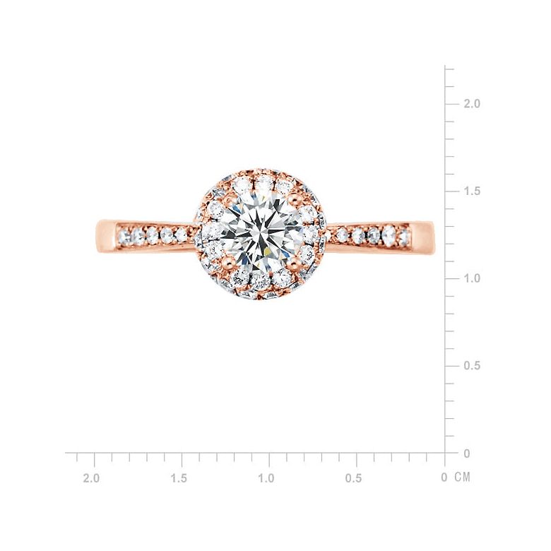 Anello di Fidanzamento Composto Ancolie - Oro Rosa 18kt & Diamanti | Gemperles - 2