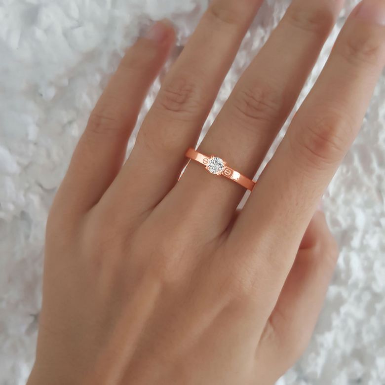Anello di Fidanzamento Everdeen - Diamante Solitario & Oro Rosa | Gemperles - 3