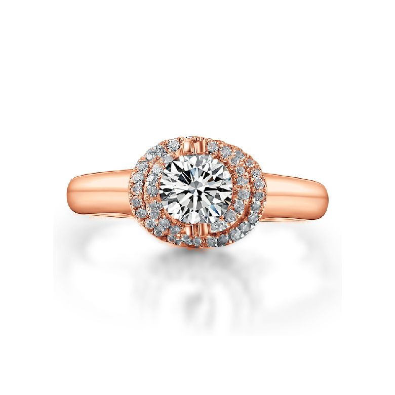 Anello di Fidanzamento Grazioso - Oro Rosa 18kt & Spirale Diamanti | Grazioso - 5