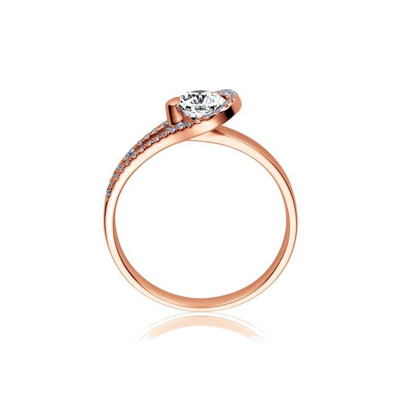 Anello Solitario Contemplations - Oro Rosa & Fascia Diamanti | Gemperles - 4