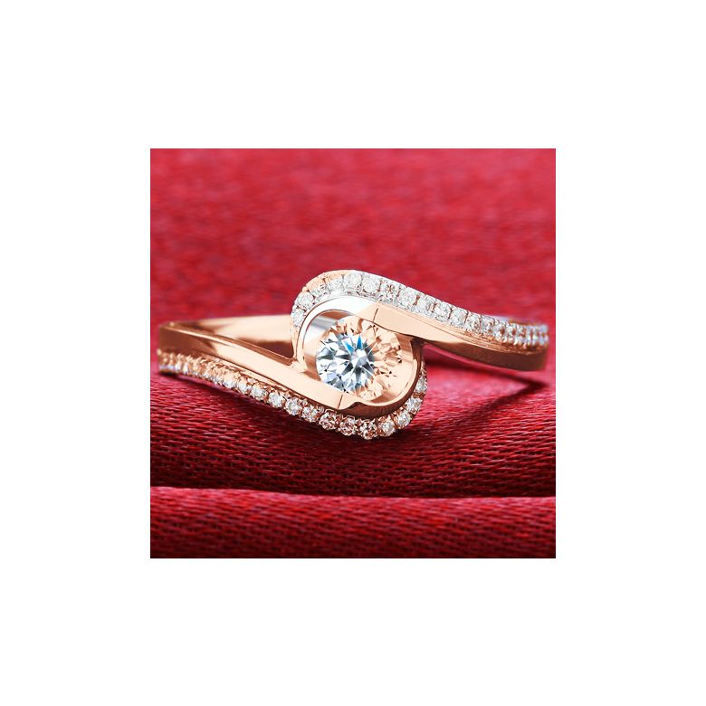 Anello di Fidanzamento A Una Passante - Oro Rosa & Diamanti | Gemperles - 4