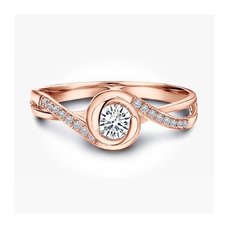 Anello Solitario Composto A Julie - Oro Rosa & Diamante | Gemperles - 3