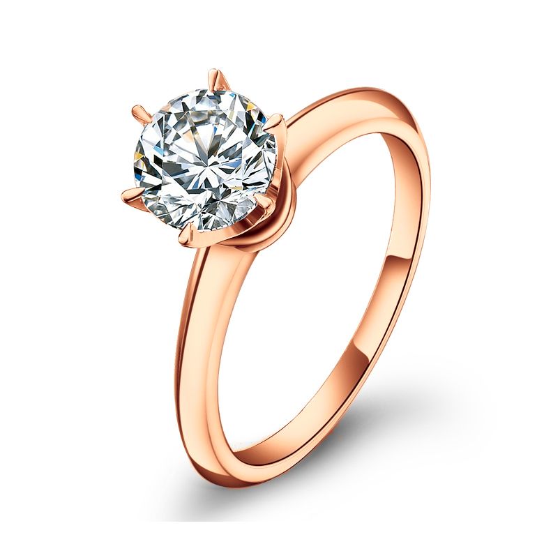 Anello di Fidanzamento Timeless - Diamante Solitario & Oro Rosa | Gemperles - 1