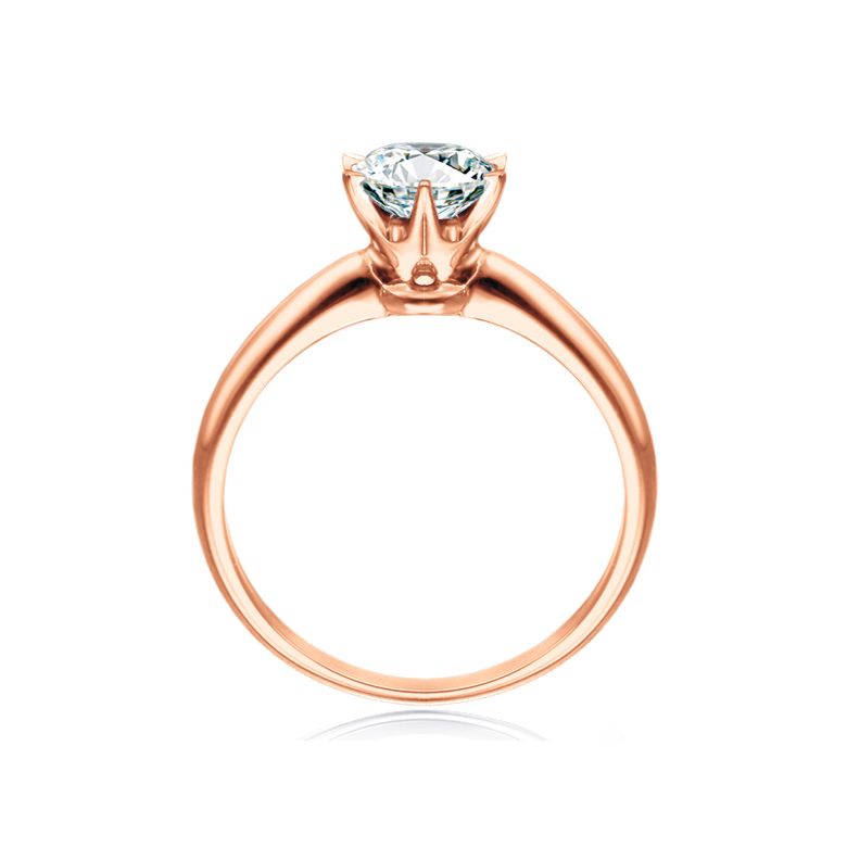 Anello di Fidanzamento Timeless - Diamante Solitario & Oro Rosa | Gemperles - 4