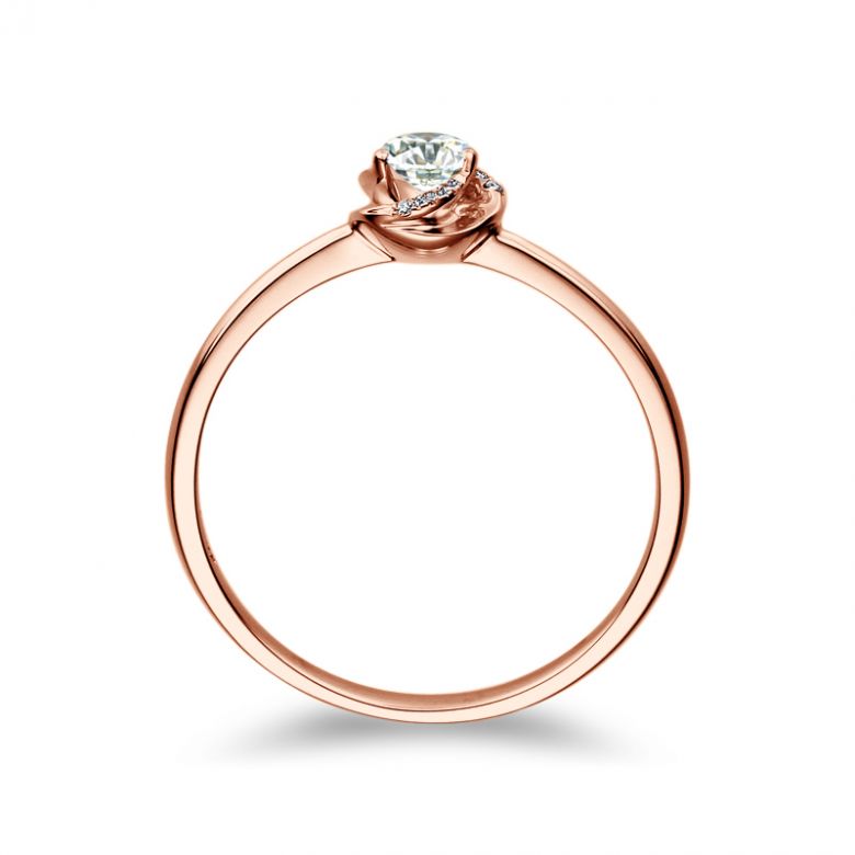 Anello di Fidanzamento Composto Le Tourbillonnant - Oro Rosa e Diamanti | Gemperles - 3