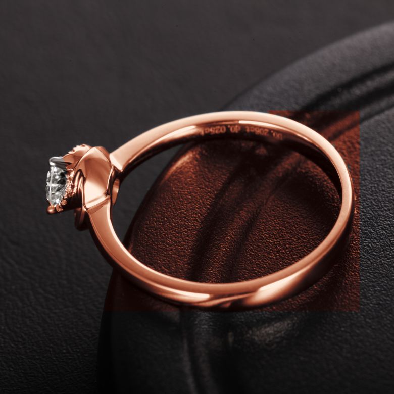Anello di Fidanzamento Composto Le Tourbillonnant - Oro Rosa e Diamanti | Gemperles - 4