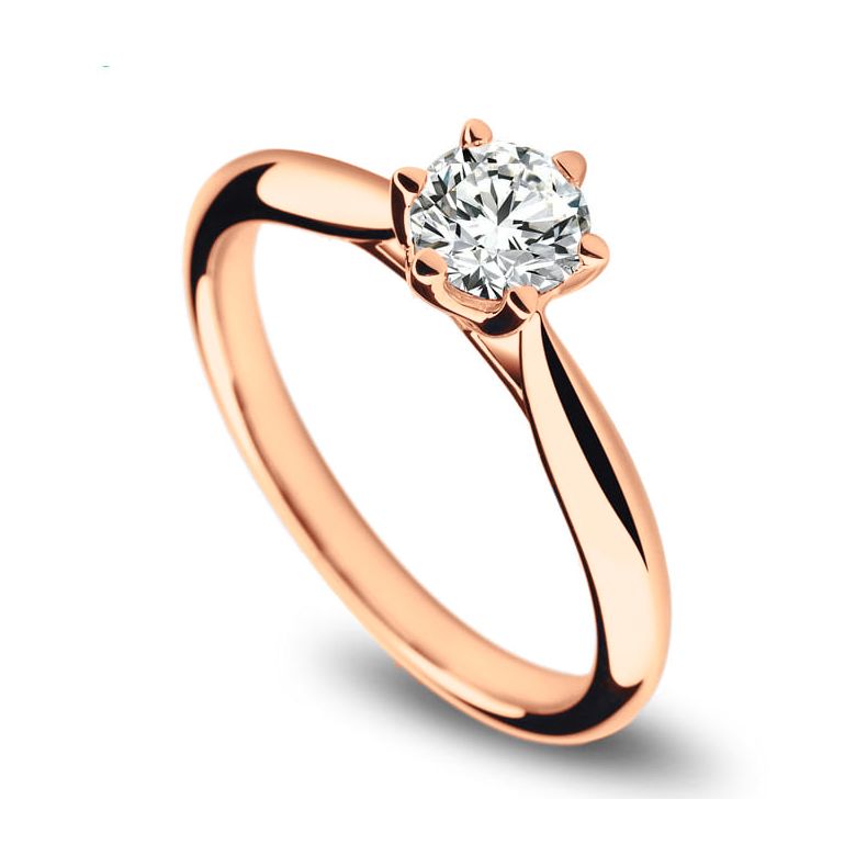 Anello di Fidanzamento L'Amour - Oro Rosa e Diamante Solitario | Gemperles - 2