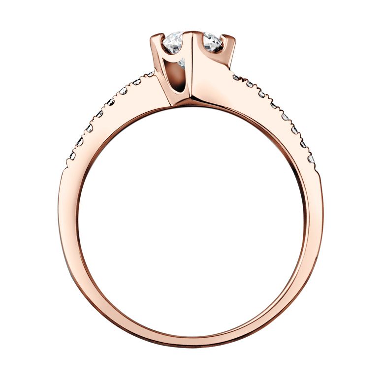 Anello di Fidanzamento Pericle -  Oro Rosa & Diamanti | Gemperles - 2