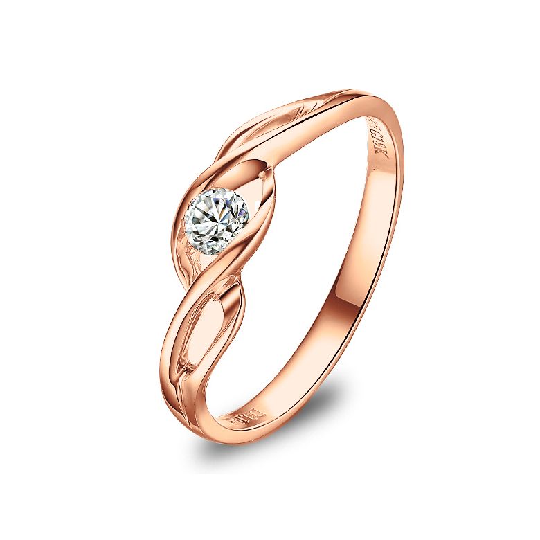 Anello di Fidanzamento Taylor - Oro Rosa & Diamante Solitario | Gemperles - 1