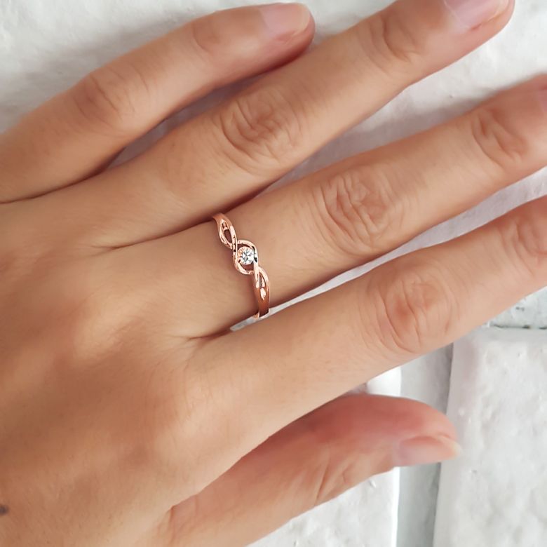 Anello di Fidanzamento Taylor - Oro Rosa & Diamante Solitario | Gemperles - 2