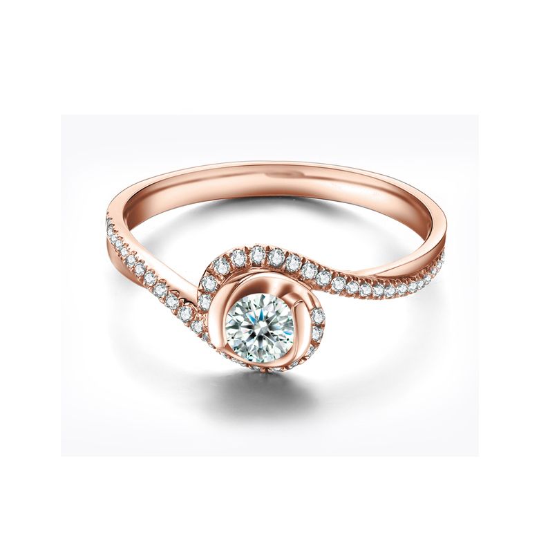 Anello Solitario Composto Ti Appartengo - Oro Rosa & Diamanti | Gemperles - 2