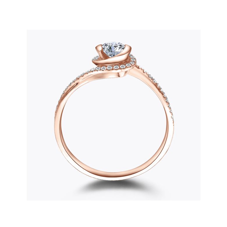 Anello Solitario Composto Ti Appartengo - Oro Rosa & Diamanti | Gemperles - 3