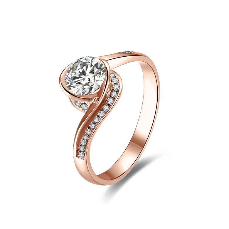 Anello di Fidanzamento Composto Madonna - Oro Rosa & Diamanti | Gemperles - 1