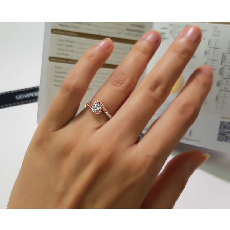Anello di Fidanzamento Composto Madonna - Oro Rosa & Diamanti | Gemperles - 3