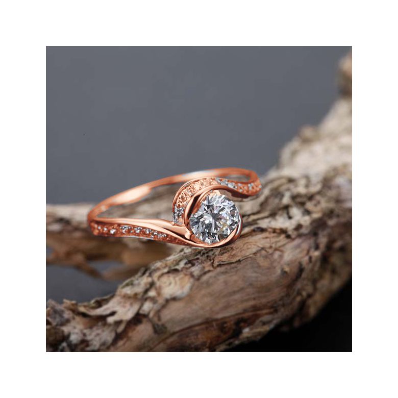 Anello di Fidanzamento Madonna - Solitario Diamante 0.57ct su Oro Rosa | Gemperles - 4