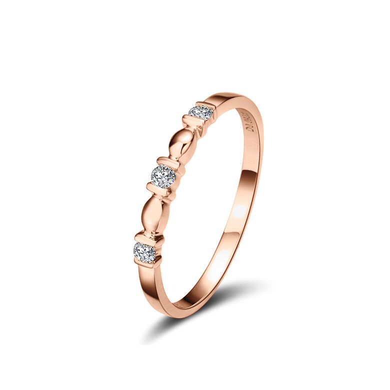 Anello Boann originale oro rosa - Ondulations entrecoupées - 1