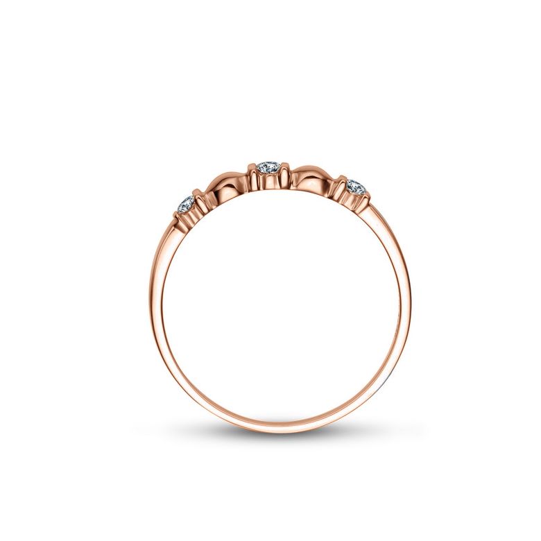 Anello Boann originale oro rosa - Ondulations entrecoupées - 5