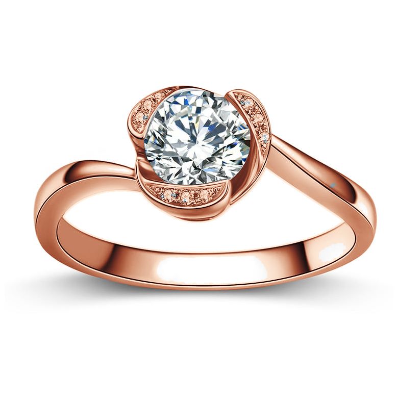 Anello di Fidanzamento Delicatezza - Oro Rosa 18k & Diamanti | Gemperles - 3