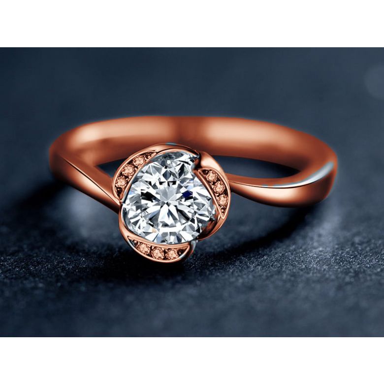 Anello di Fidanzamento Delicatezza - Oro Rosa 18k & Diamanti | Gemperles - 6