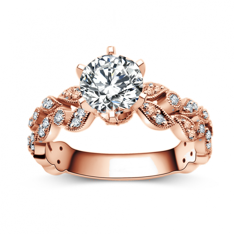 Anello di Fidanzamento Sensation - Oro Rosa e Diamante Solitario Composto | Gemperles - 5