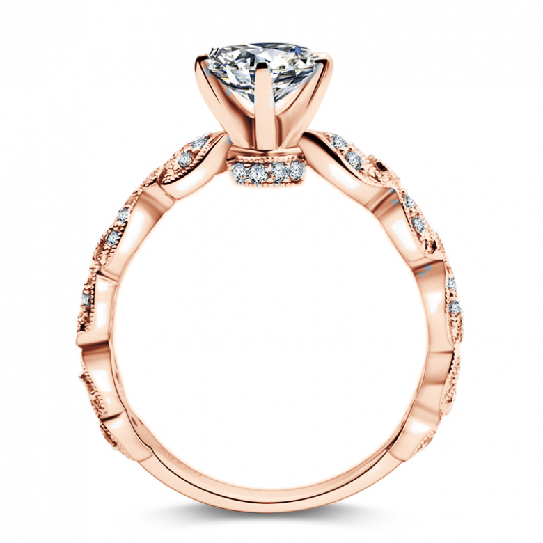 Anello di Fidanzamento Sensation - Oro Rosa e Diamante Solitario Composto | Gemperles - 3