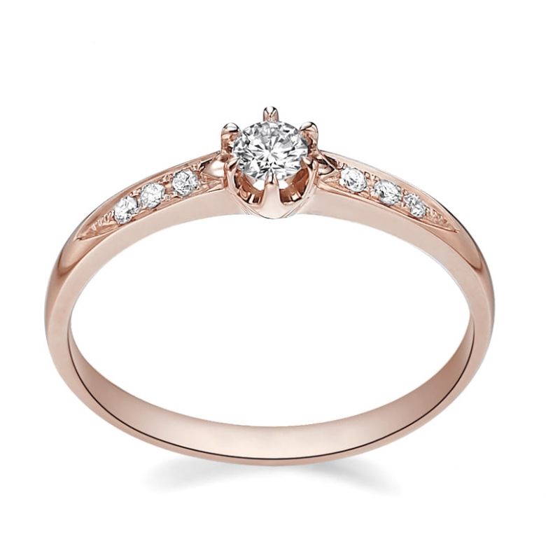 Anello Solitario Composto Portami - Oro Rosa & Diamanti | Gemperles - 2