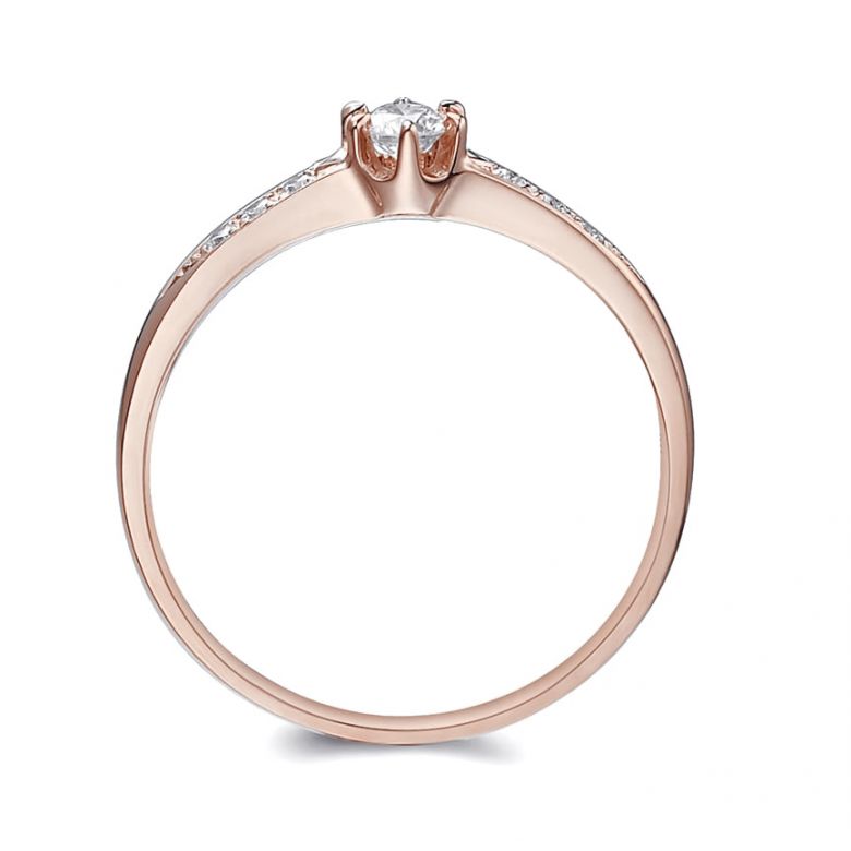 Anello Solitario Composto Portami - Oro Rosa & Diamanti | Gemperles - 3