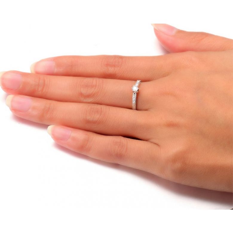 Anello Solitario Composto Portami - Oro Rosa & Diamanti | Gemperles - 5