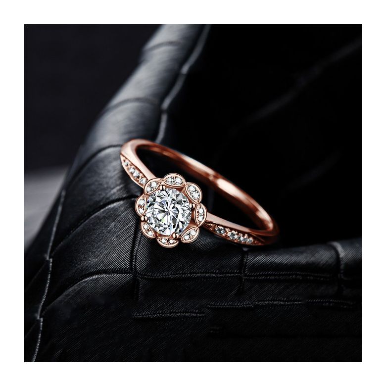 Anello solitario con diamante in oro rosa - Jasmin étoilé - 4
