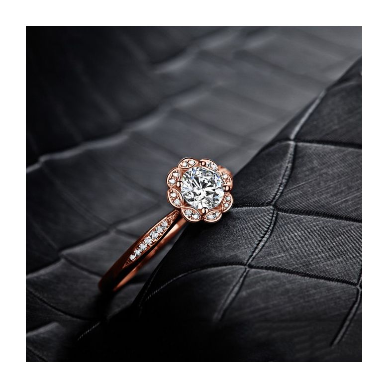 Anello solitario con diamante in oro rosa - Jasmin étoilé - 5