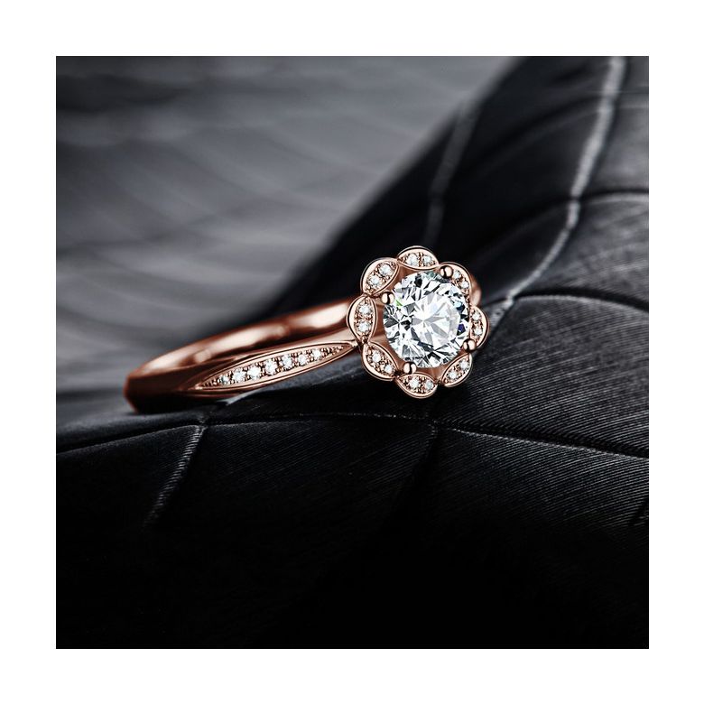 Anello solitario con diamante in oro rosa - Jasmin étoilé - 6