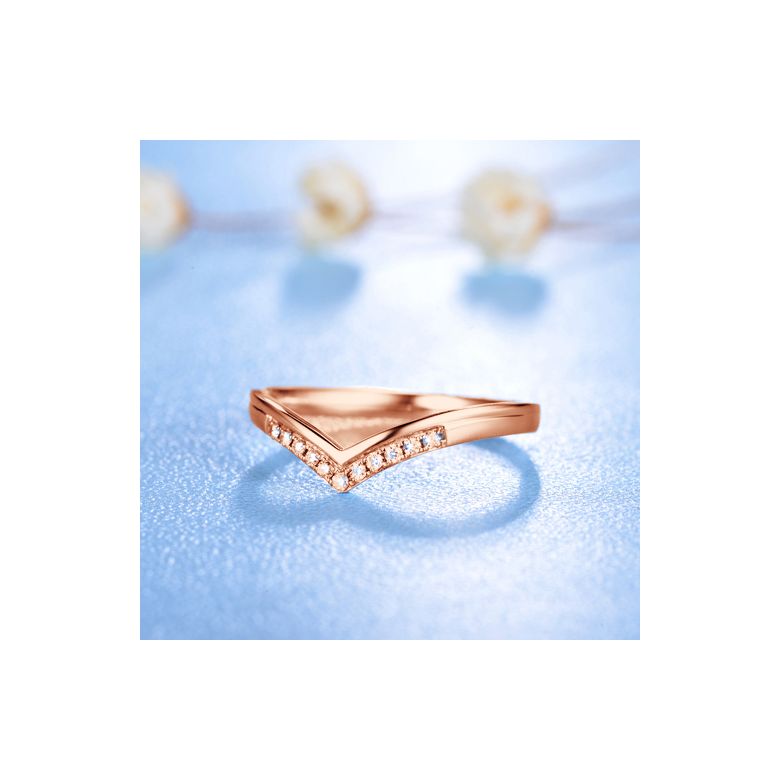 Anello di Fidanzamento Wonder Woman - Diamante Solitario Composto & Oro Rosa | Gemperles - 10
