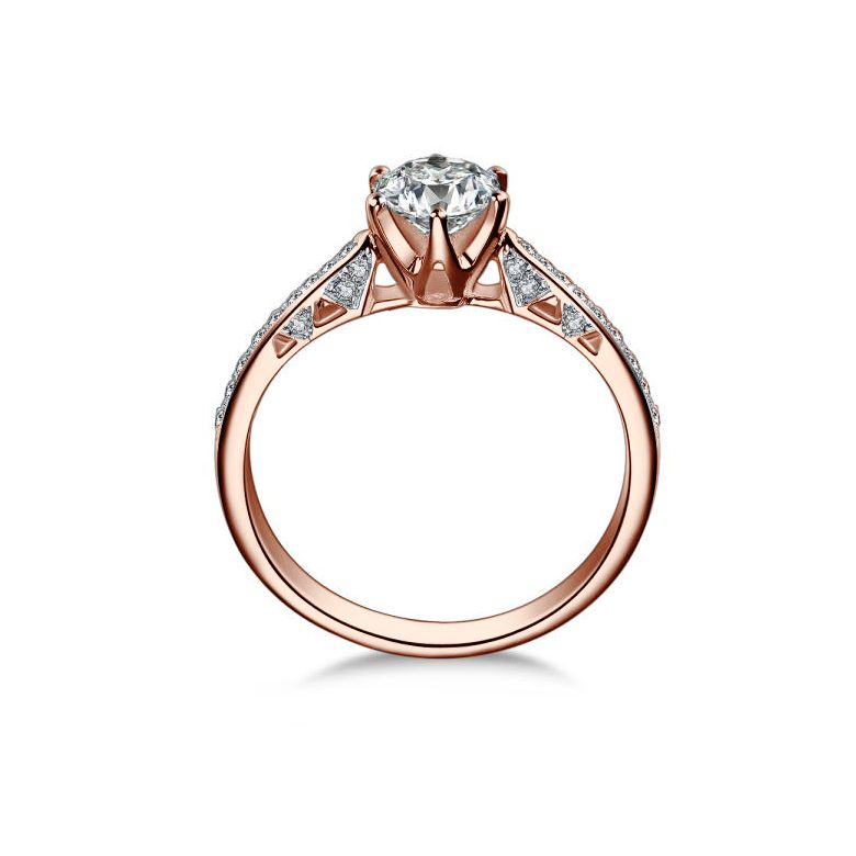 Anello di Fidanzamento Koh-I-Noor - Diamante Solitario su Oro Rosa 18kt | Gemperles - 3