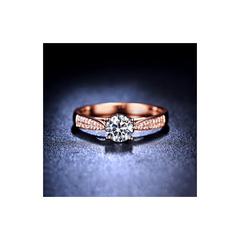 Anello di Fidanzamento Lafayette - Diamante Solitario su Oro Rosa 18k | Gemperles - 4