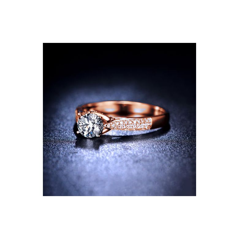 Anello di Fidanzamento Lafayette - Diamante Solitario su Oro Rosa 18k | Gemperles - 5