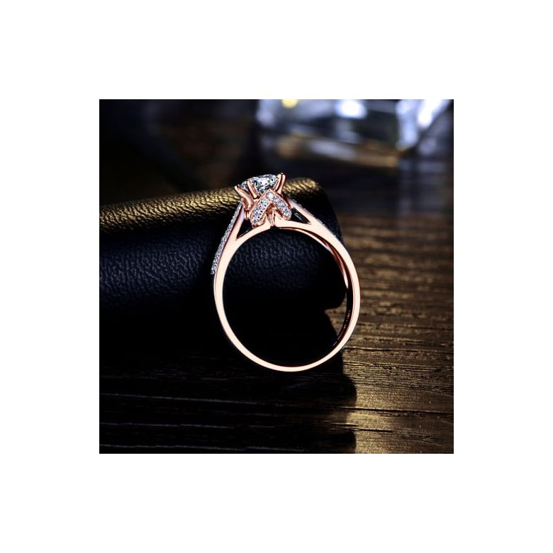 Anello di Fidanzamento Lafayette - Diamante Solitario su Oro Rosa 18k | Gemperles - 8