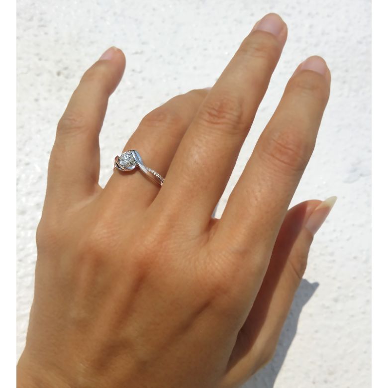 Anello di Fidanzamento Poesia di Diamanti - Platino e Diamanti | Gemperles - 8