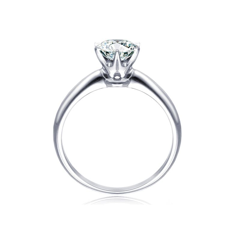 Anello di Fidanzamento Timeless - Diamante Solitario & Oro Bianco | Gemperles - 4