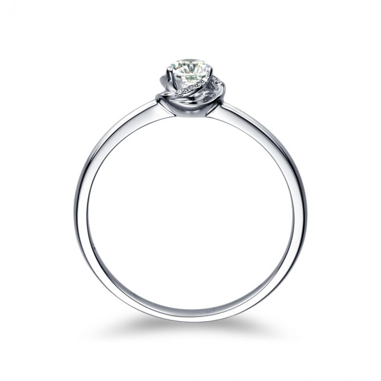 Anello di Fidanzamento Composto Le Tourbillonnant - Oro Bianco e Diamanti | Gemperles - 3