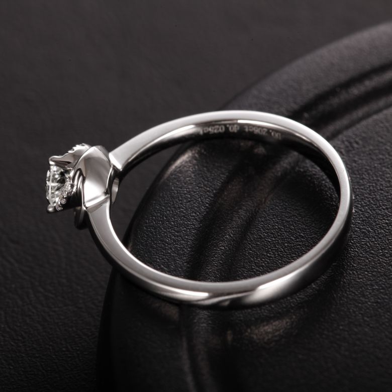 Anello di Fidanzamento Composto Le Tourbillonnant - Oro Bianco e Diamanti | Gemperles - 4