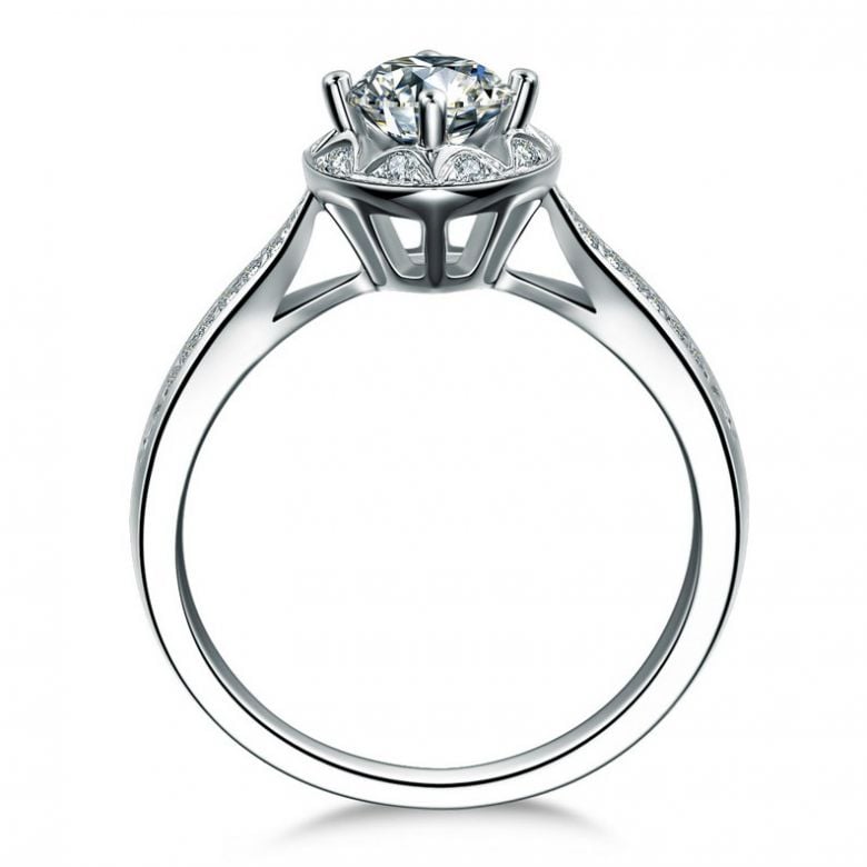 Anello Solitario Your Best Friend - Oro Bianco & Diamanti | Gemperles - 4