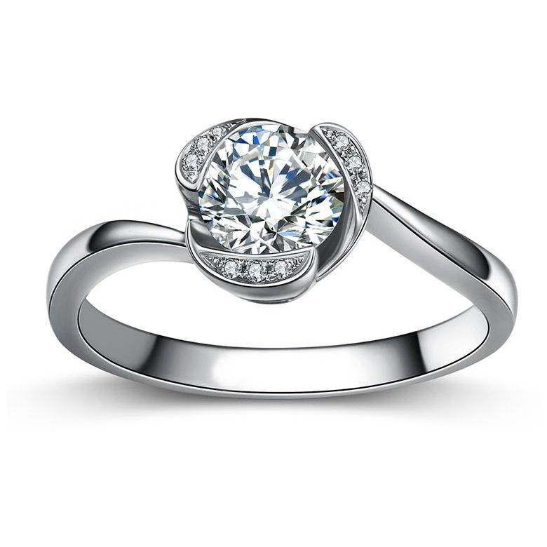 Anello di Fidanzamento Delicatezza - Oro Bianco 18k & Diamanti | Gemperles - 3