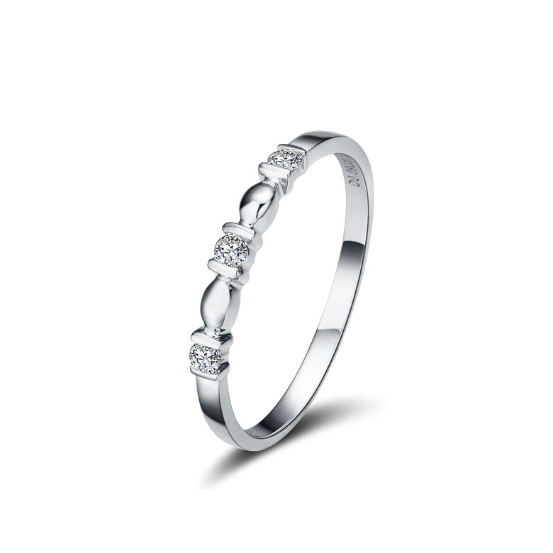 Anello Boann originale oro bianco - Ondulations entrecoupées - 1