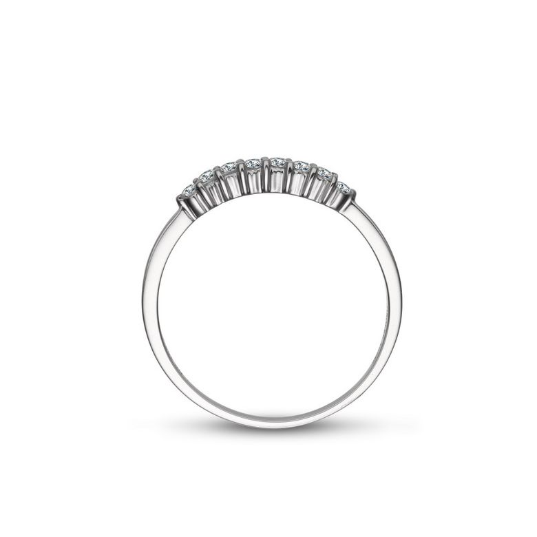 Anello di fidanzamento - Anello in oro bianco 18 carati - Diamanti 0.204ct - 7