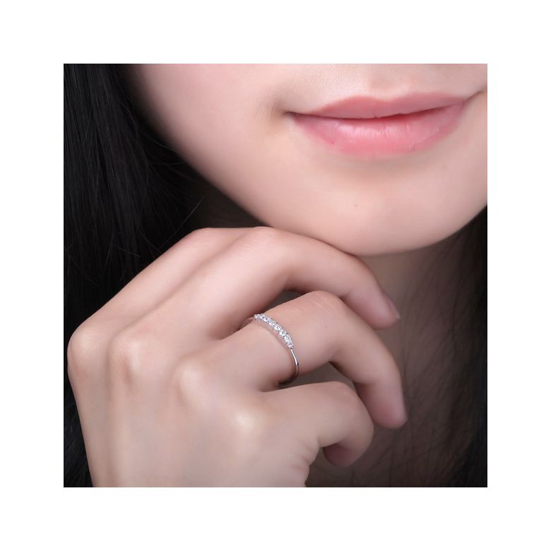 Anello di fidanzamento - Anello in oro bianco 18 carati - Diamanti 0.204ct - 2