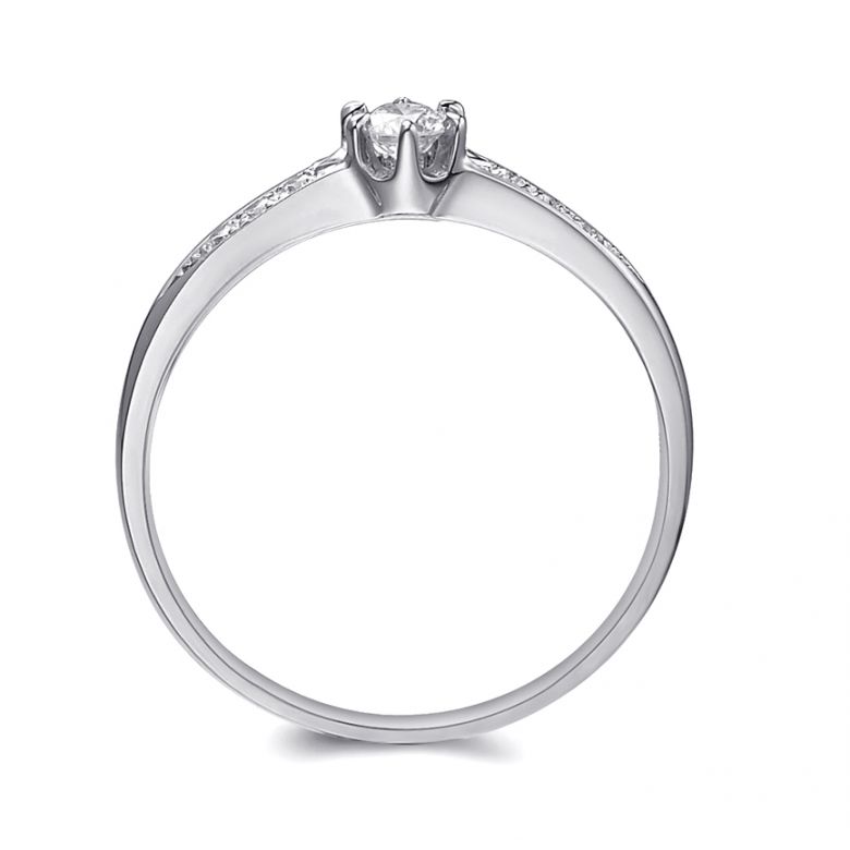 Anello Solitario Composto Portami - Oro Bianco & Diamanti | Gemperles - 3