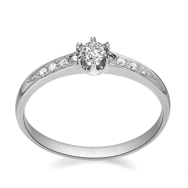 Anello Solitario Composto Portami - Oro Bianco & Diamanti | Gemperles - 2