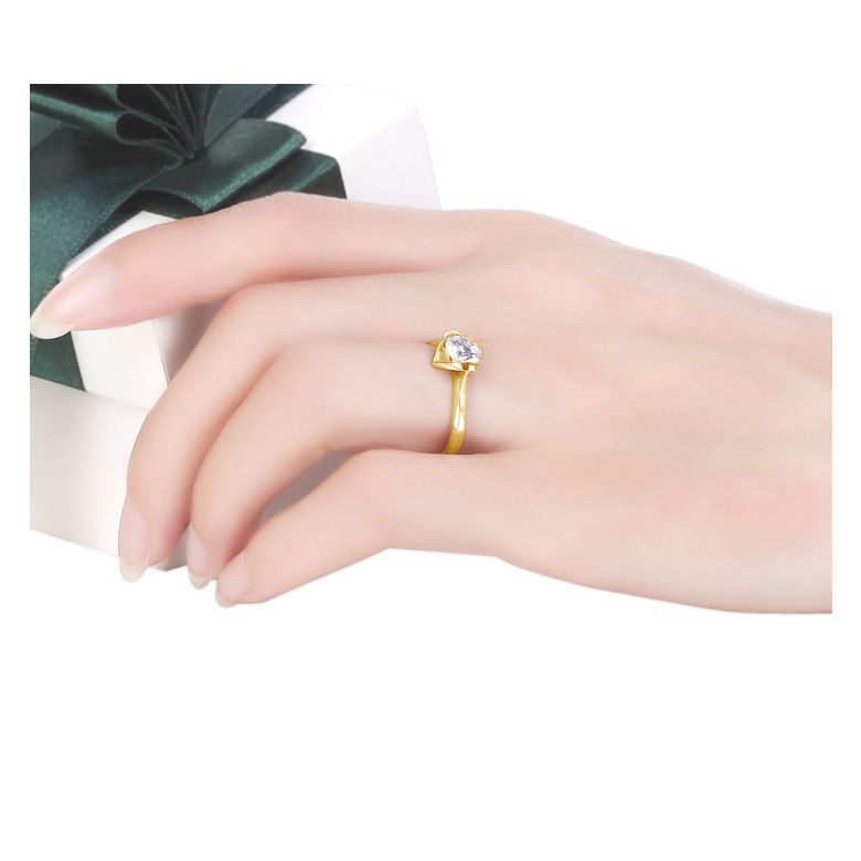 Bague Coeur majestueux portée