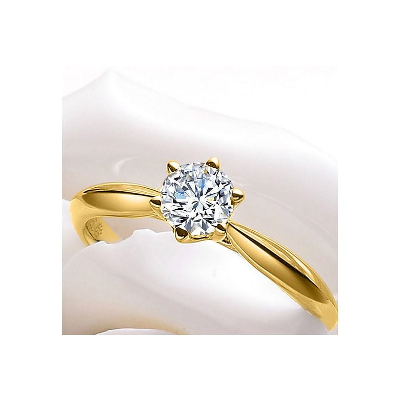 Anello di Fidanzamento L'Amour - Oro Giallo e Diamante Solitario | Gemperles - 5